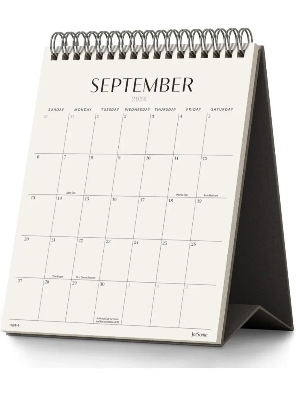 2026-2027 Small Standing Flip Desktop Calendar | Stylish Desk Organizer